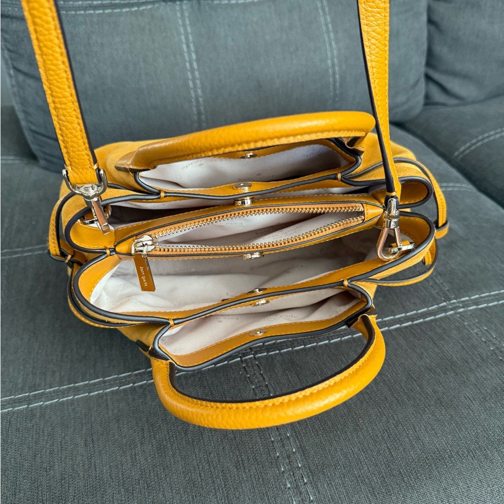 Kate Spade Dumpling Small Satchel - Squash (Yellow) Suede - Picture 4 of 6
